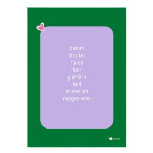 Knipoogkaart – droom struikel