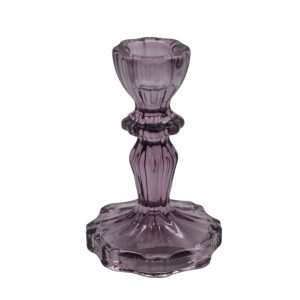 Glazen kandelaar rosa