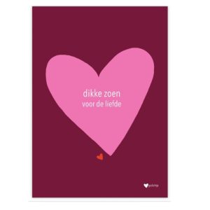 Knipoogkaart – dikke zoen voor de liefde