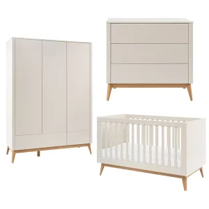 Pinio Seth 3-delige meegroeikamer met 3-deurskast – champagne
