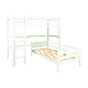 Hoppekids ECO Luxury hoekstapelbed 90×200 – rechte ladder – luxe bodems