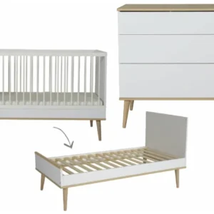 Quax Flow 2-delige meegroeikamer white & oak
