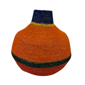 Vaas zeegras oranje gestreept