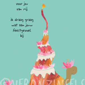 Veronzinsels wenskaart FEESTGEVOEL