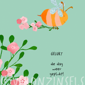 Veronzinsels wenskaart gelukt